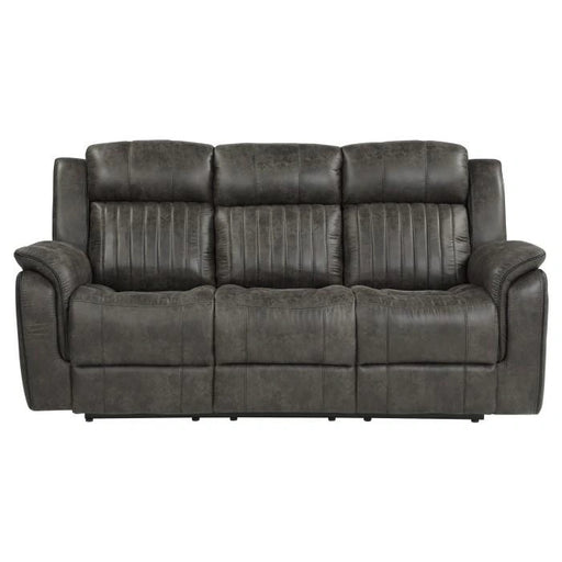Centeroak Double Reclining Sofa in Gray 9479BRG-3