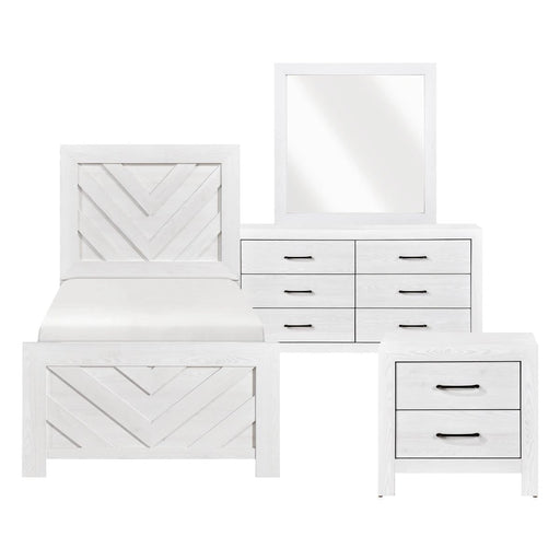 Juego de Cama Corbin de 4 y 5 piezas, Blanco