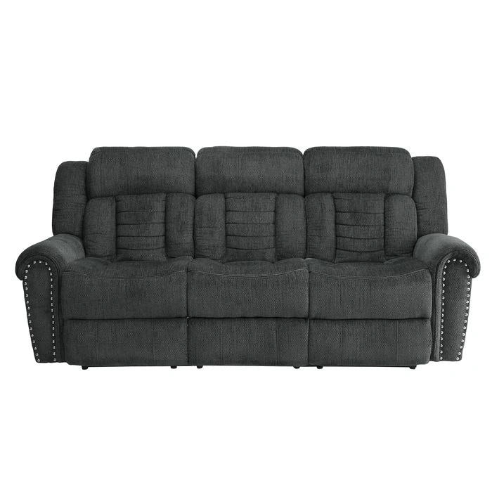 Sofá Reclinable Doble Nutmeg en Gris Carbón 9901CC-3