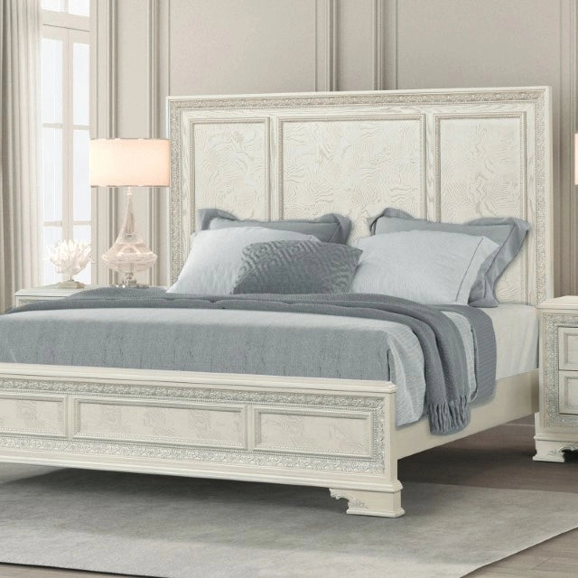 Stella Mia Cama Matrimonial y Cama Queen Blanca y Blanca