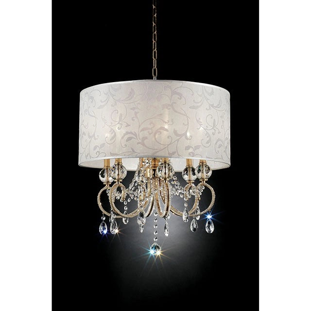 Lámpara de techo dorada Deborah Gold de 62,2 cm de altura