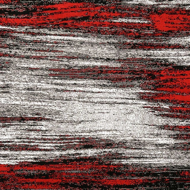 Alfombra de área Sivas Gris/Roja de 2,4 m x 3 m