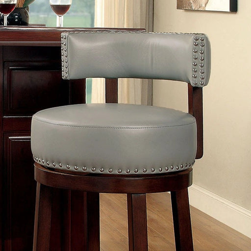 Taburete de bar SHIRLEY roble oscuro/gris 74 cm
