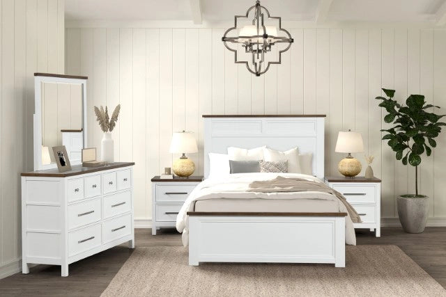 Cama Pinetop individual y matrimonial, blanca y azul