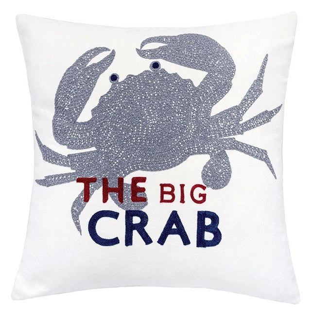 Almohada Jody White de 20" X 20", Cangrejo