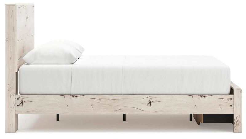 Cama Lawroy con almacenamiento en el panel