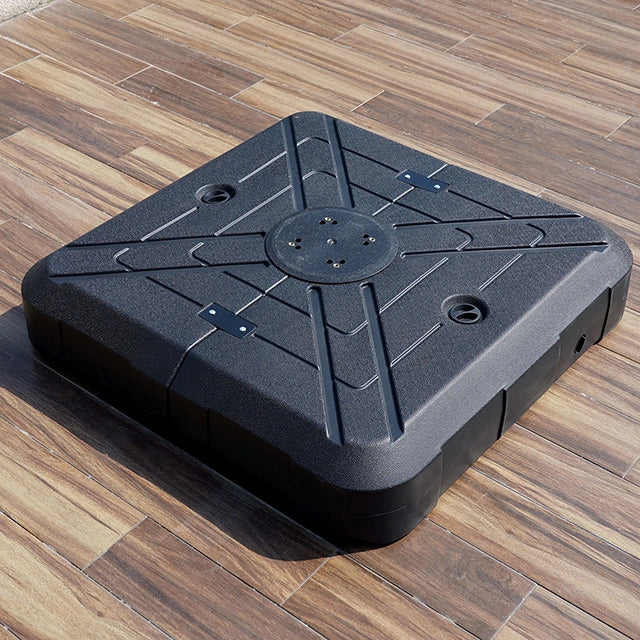 Sombrilla cuadrada Hero de 10 pies con doble techo + base grande de 37"