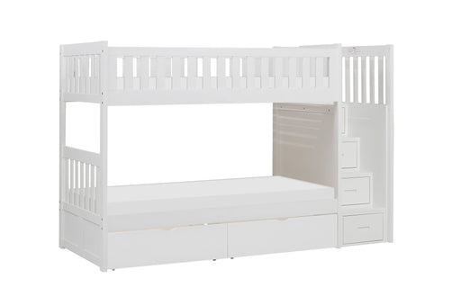 Galen Twin/Twin Step Bunk Bed With Storage Boxes