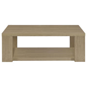 Pavone Open-Shelf Coffee and End Table Set - Latte 2-Piece Set