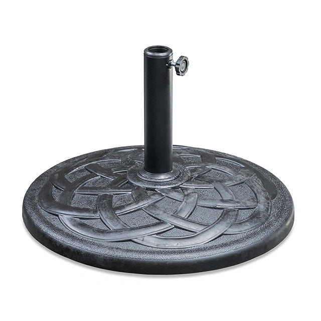 Sombrilla para exteriores Lali de 9 pies + base redonda de 21 pulgadas