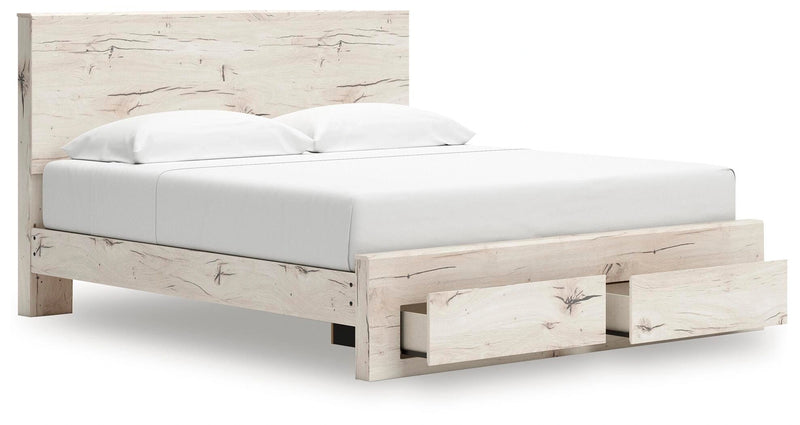 Cama Lawroy con almacenamiento en el panel