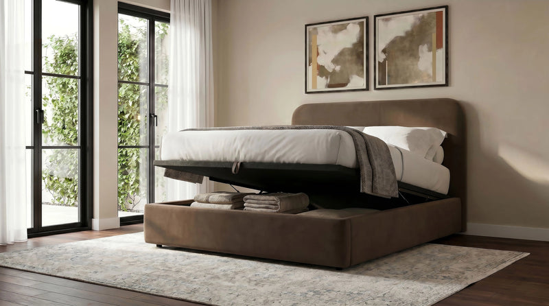 Anders Upholstered Storage Lift Platform Bed