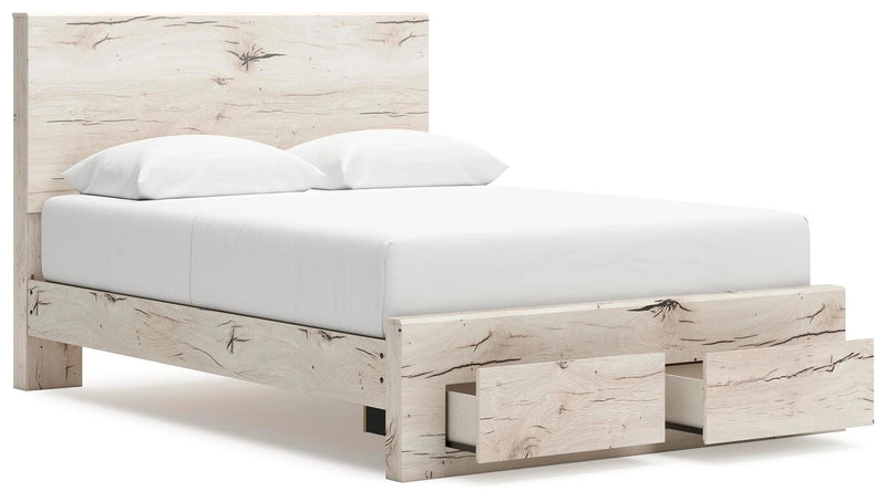 Cama Lawroy con almacenamiento en el panel