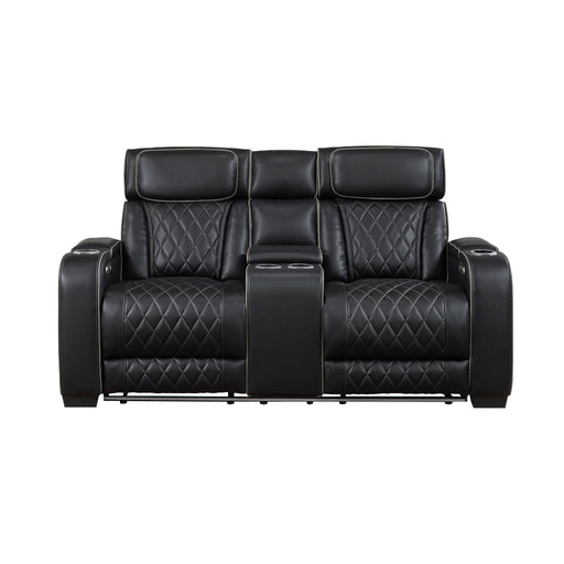 Fairway Power Double Reclining Love Seat With Center Console, Power Headrests, Storage Arms(top And Side), Cup Holders, Charging Ports And LED Lighting