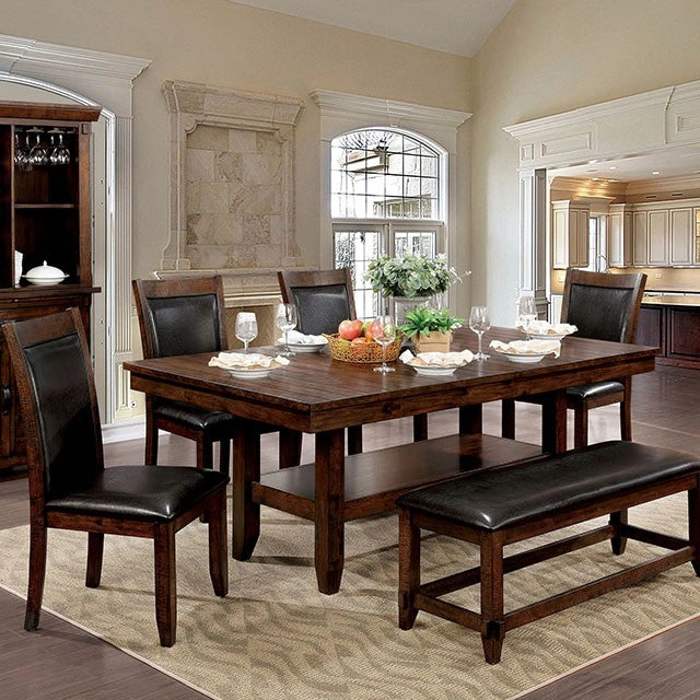 Mesa de comedor MEAGAN I color cerezo oscuro