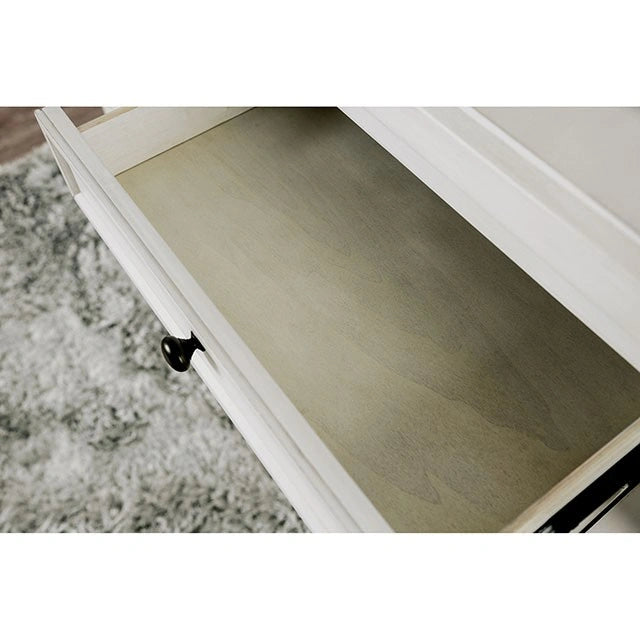 Mesa de altura de mostrador Sutton blanco antiguo