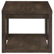Pavone Open-Shelf Coffee and End Table Set - Dark Rustic Mango 2-Piece Set