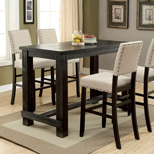 Juego de mesa de bar Sania de 5 piezas negro