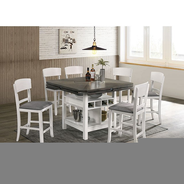 Juego de mesa de comedor Stacie de 7 piezas