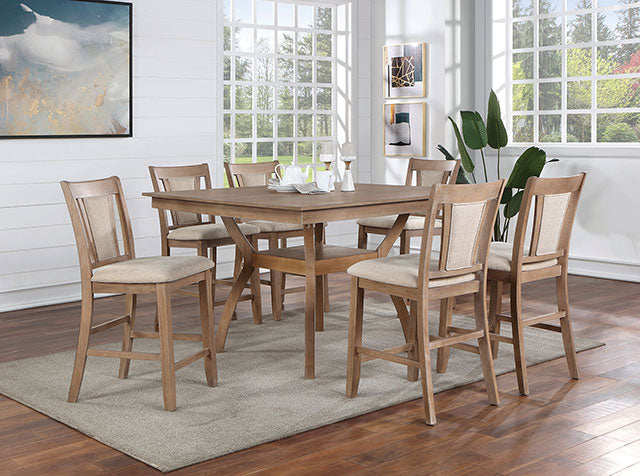 Juego de mesa de altura de mostrador de 7 piezas Upminster