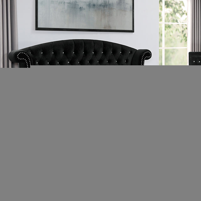 Zohar Queen & Twin Bed Black, Grey, & Pink