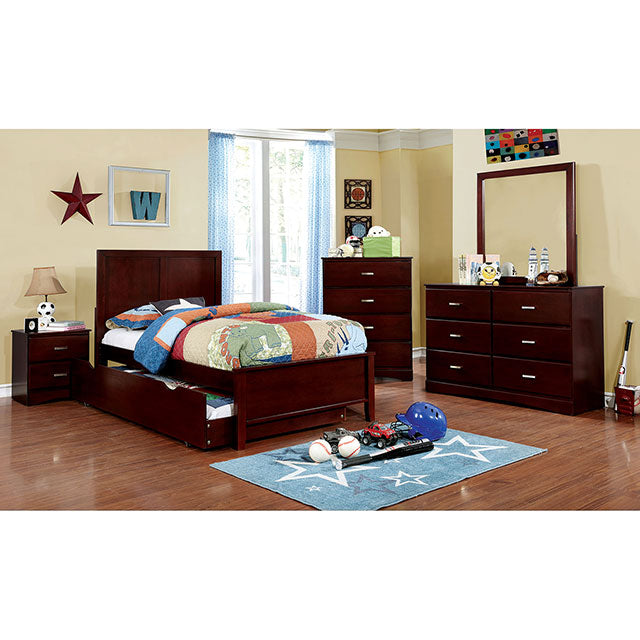 PRIAM Full & Twin Bed, White/Gray, Pink, Chrome, & Yellow