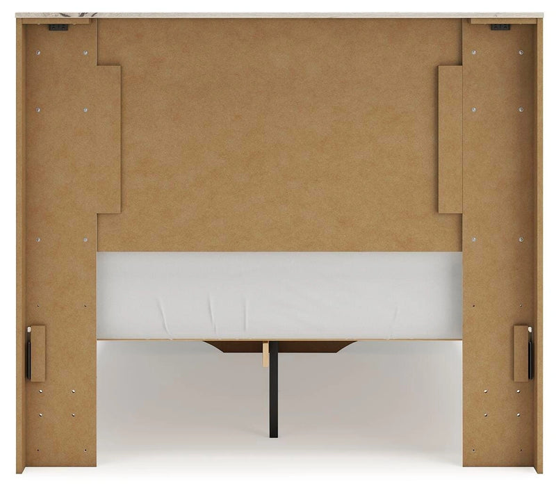 Cama Lawroy con almacenamiento en el panel