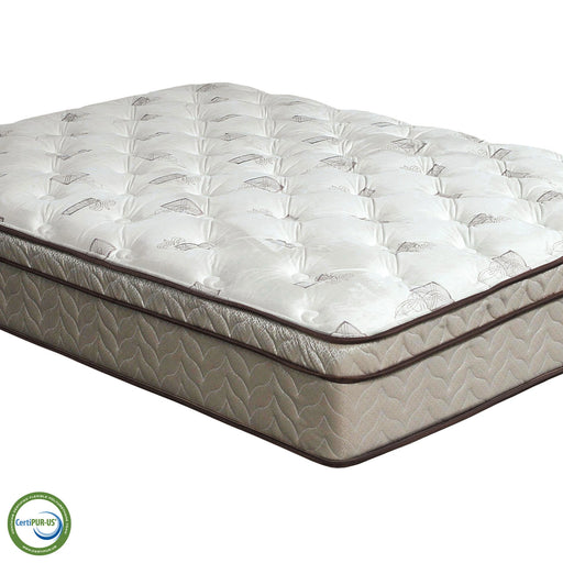 Colchón Lilium White/Brown Euro Pillow Top de 13 pulgadas, Full