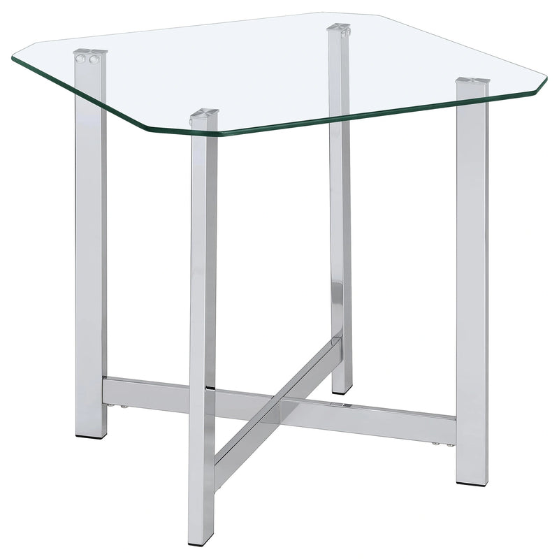 Cronin Glass Top End Table