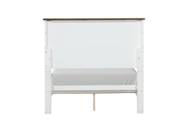 Cama Pinetop individual y matrimonial, blanca y azul