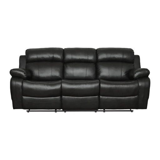 Sofá reclinable doble Marille en negro