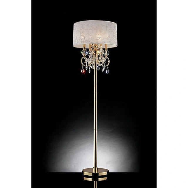Lámpara de pie dorada Deborah Gold de 160 cm de altura