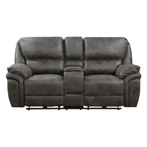 8517GRY-2PW - Sofá biplaza reclinable eléctrico doble con consola central