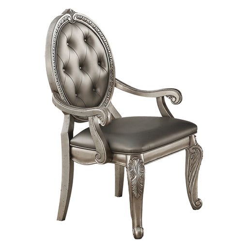 Sillón Northville PU y Plata Envejecida