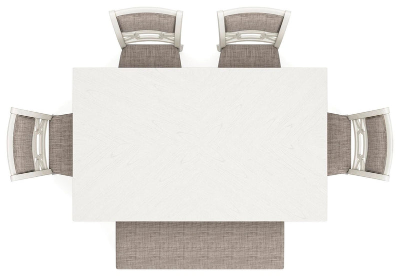 Mesa de comedor Erinberg con 4 sillas y banco (juego de 6 piezas)