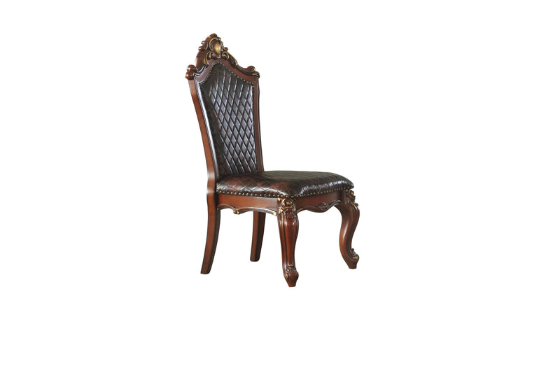 Silla auxiliar Picardy de roble cerezo y PU