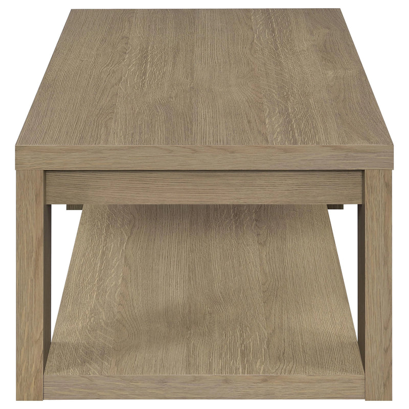 Pavone Open-Shelf Coffee and End Table Set - Latte 2-Piece Set