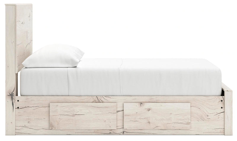 Cama Lawroy con almacenamiento en el panel