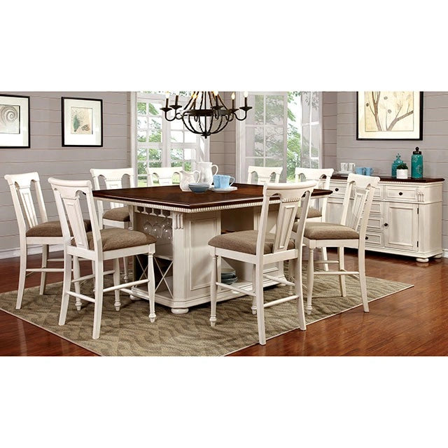 SABRINA Silla alta Off White/Cherry, cerezo y blanco (2/CTN)