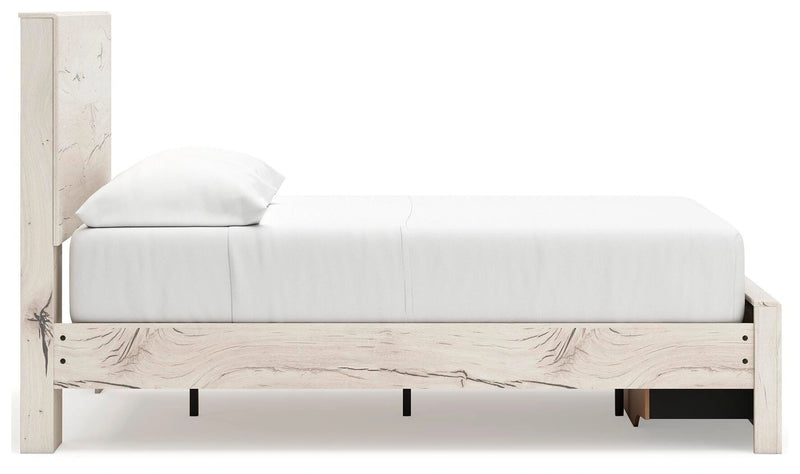 Cama Lawroy con almacenamiento en el panel