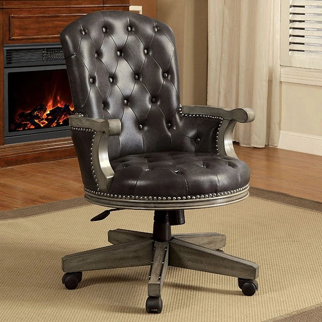 Sillón YELENA gris/negro con altura regulable