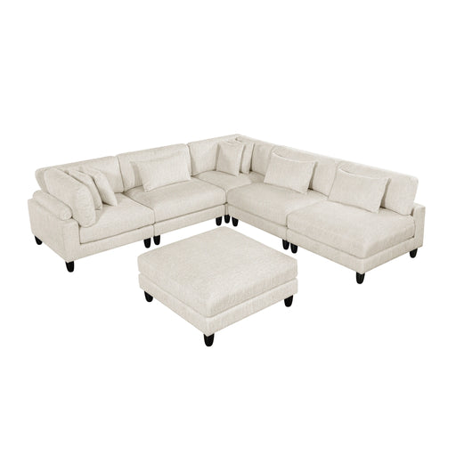 ;Robstown 6-piece Modular Sectional With Ottoman