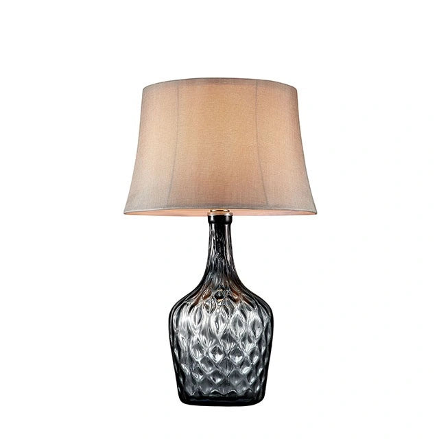 Lámpara de Mesa Jana Gray de Vidrio Gris de 76.2 cm de Alto