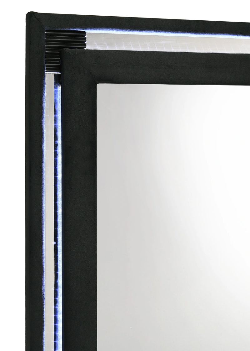 Ravenne Velvet Upholstered LED Dresser Mirror