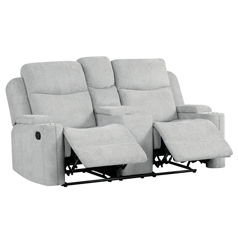 Motion Loveseat w/Console & Storage Arm