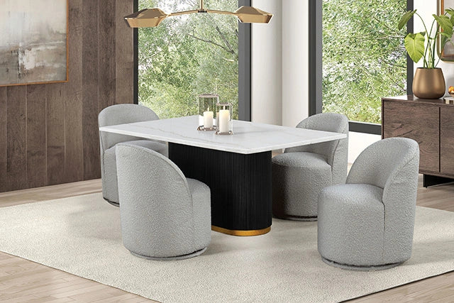 Silla giratoria de comedor Broager