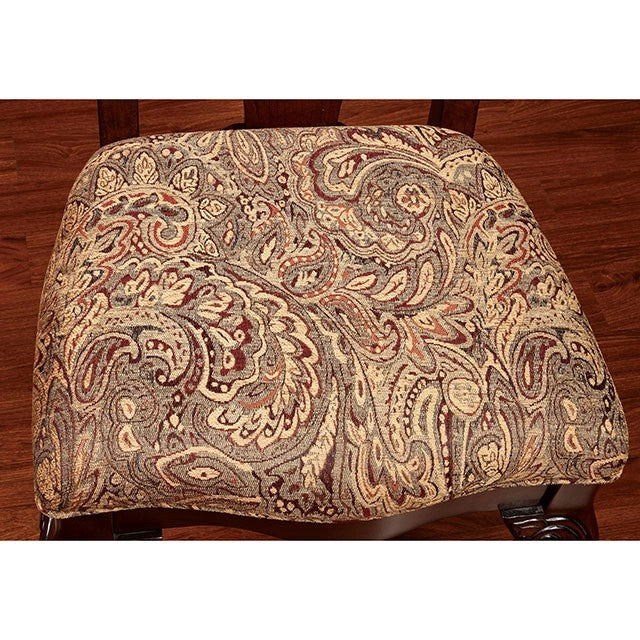 Mesa de comedor ELANA de cerezo marrón con extensión de mariposa de 18 pulgadas