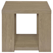 Pavone Open-Shelf Coffee and End Table Set - Latte 3-Piece Set