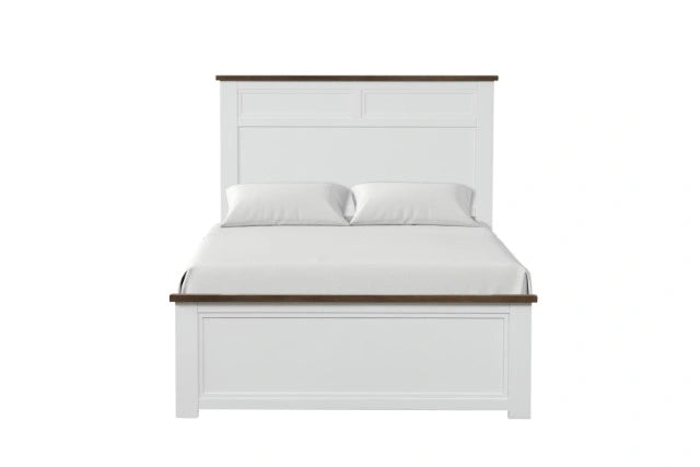 Cama Pinetop individual y matrimonial, blanca y azul