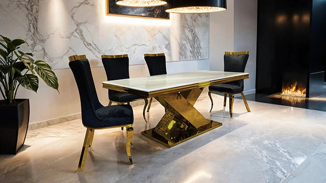 Juego de mesa de comedor de 7 piezas Palazzo